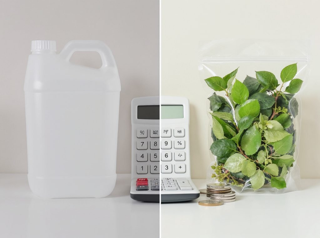 Sustainable cosmetic packaging cost comparison traditional plastic versus eco-friendly alternatives