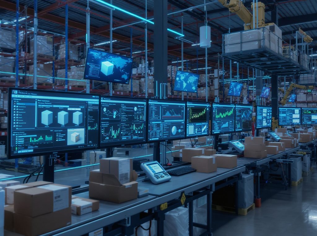 Advanced warehouse technology including dimensioning scanners and automated cartonization systems