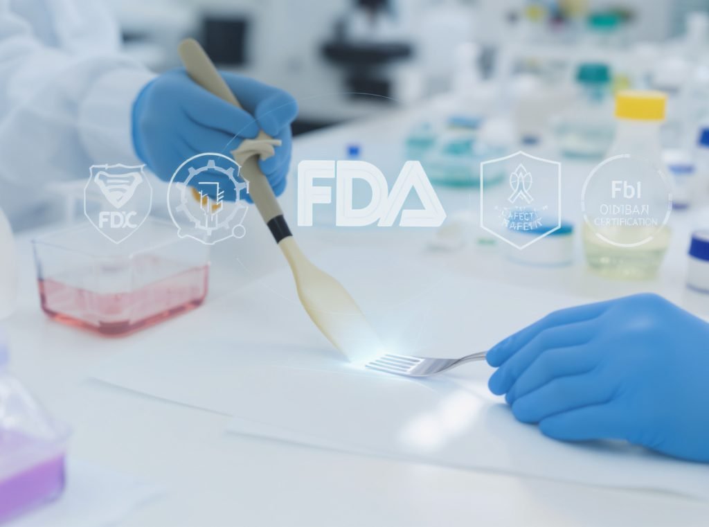 Quality control testing of cosmetic spatulas for FDA compliance and safety standards