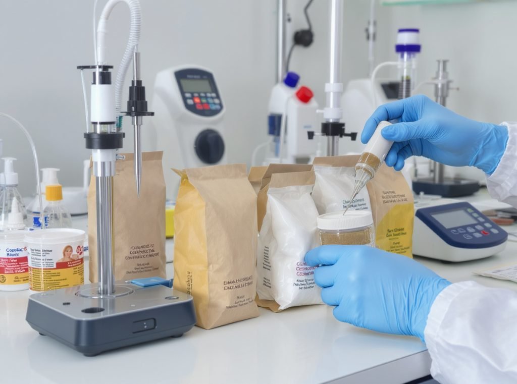 Cosmetic packaging quality testing laboratory sustainable materials compatibility product safety