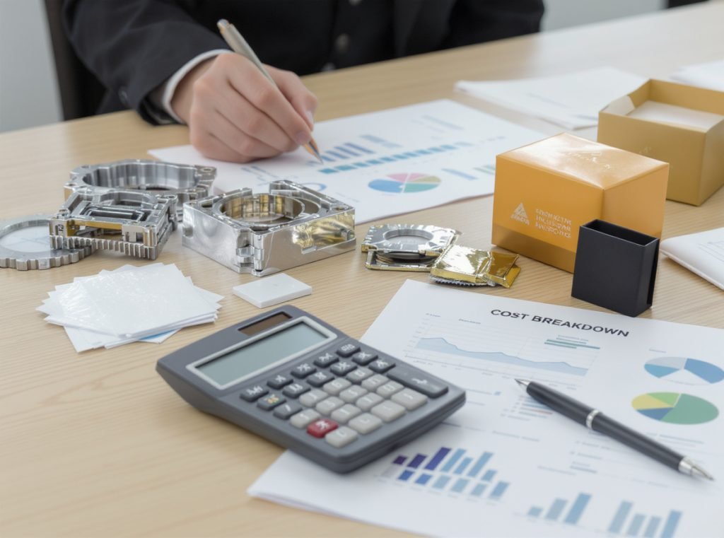 Cost analysis setup for cosmetic packaging foil stamping and embossing projects